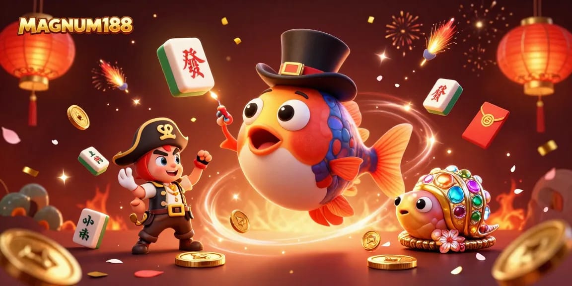 Engage with MAGNUM188's thrilling games through vibrant visuals and rich casino elements.