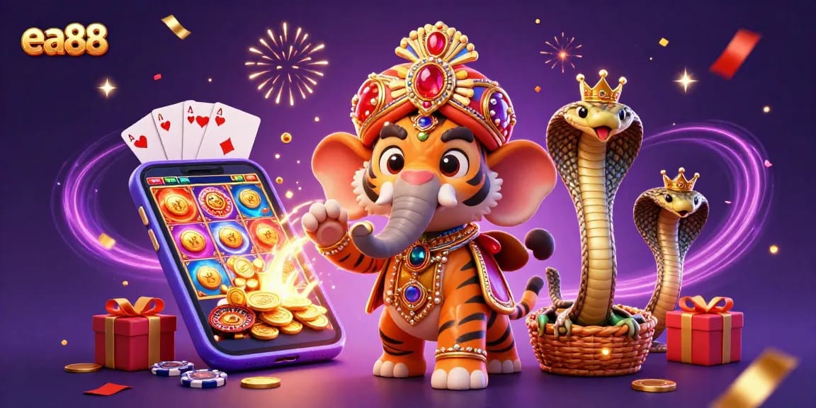 Experience exciting casino gameplay at ea88 with vibrant characters, games, and dynamic prizes.