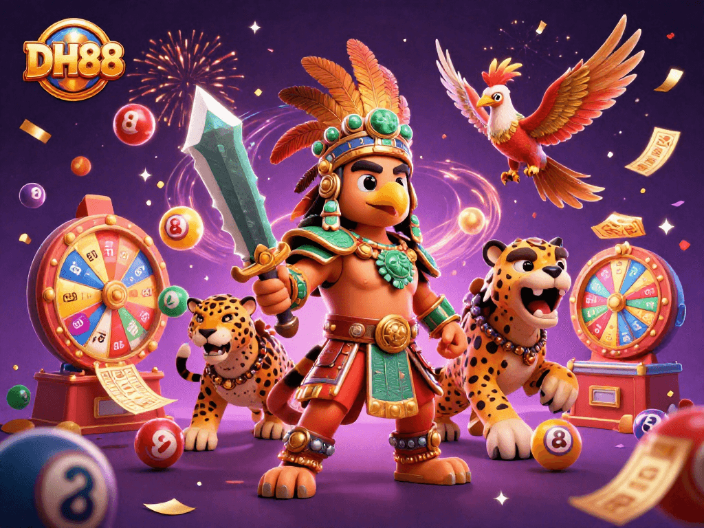 Experience thrilling gameplay with DH88's vibrant lottery scene featuring exciting characters and dynamic elements.