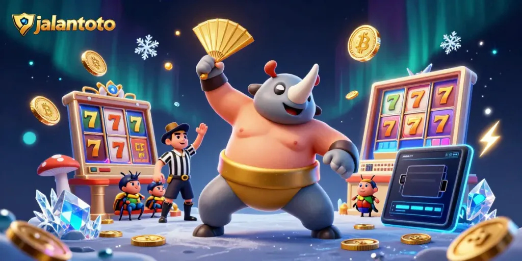 Experience the thrill at jalantoto with an exciting casino scene featuring dynamic slot gameplay.