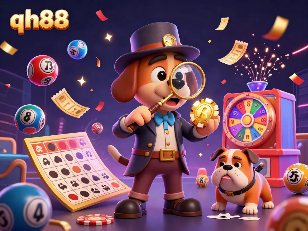 Experience the excitement of gambling with qh88 as a detective explores a vibrant casino world filled with treasures.