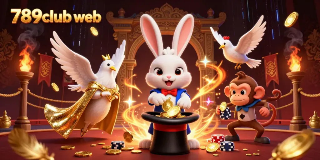 Engage in exciting games at 789club web as the magician pulls a wealth of golden coins.