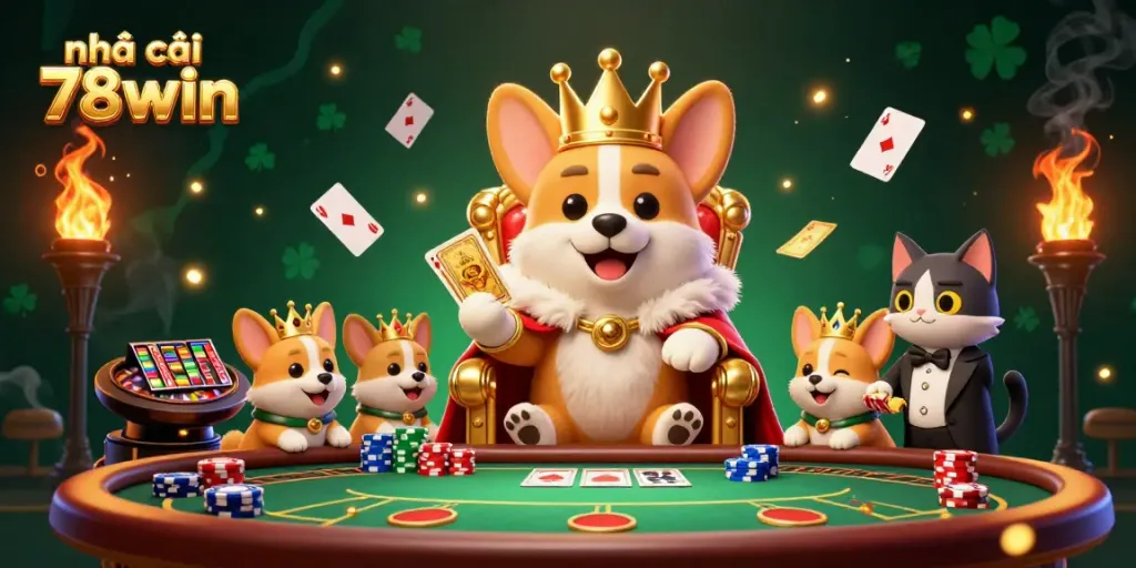 Experience the excitement at nhà cái 78win featuring dynamic casino games and a royal illustration of winning moments.