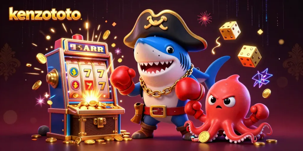 Experience thrilling gameplay with kenzototo's dynamic casino illustrations featuring engaging characters and winning elements.