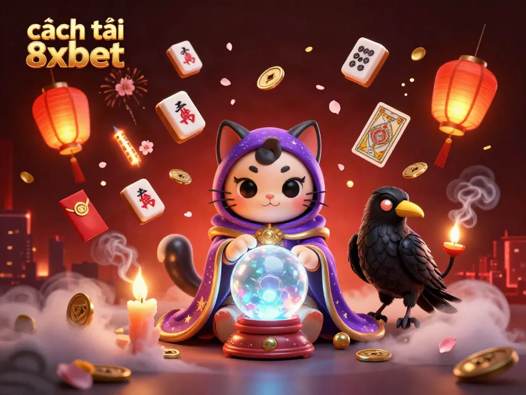 Experience the excitement on cách tải 8xbet with vibrant casino-themed characters and glowing game elements.
