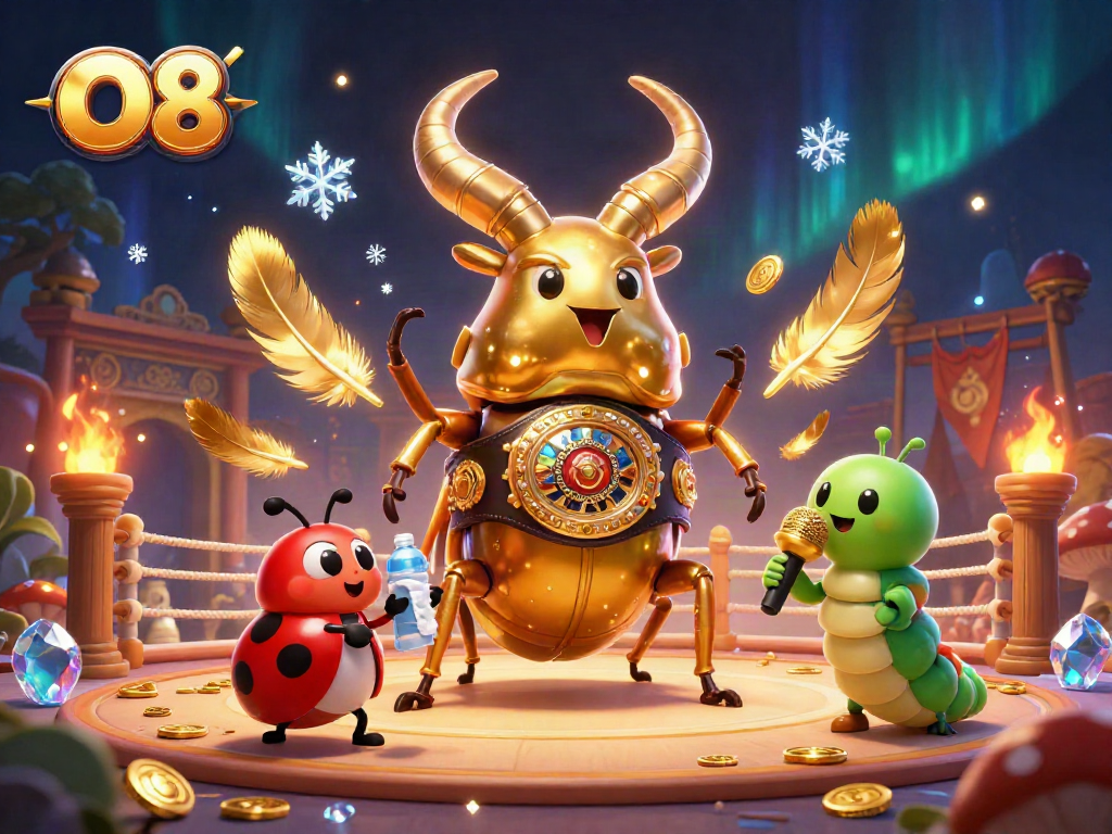 Engage with O8's thrilling jackpot action featuring unique characters in a vibrant casino setting.