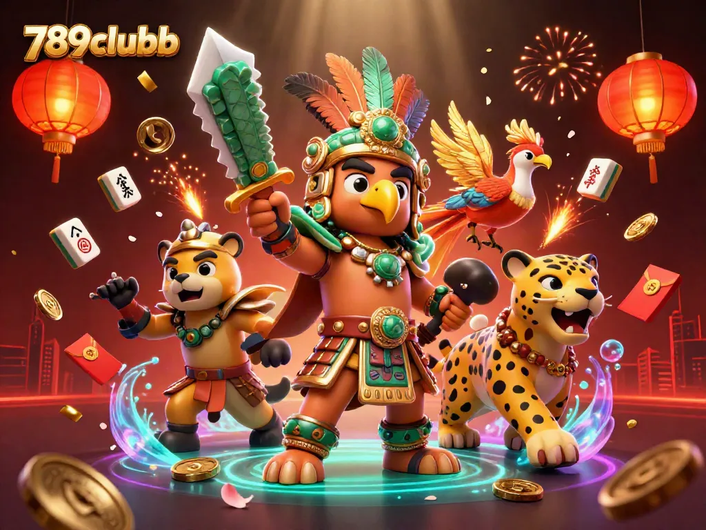Engage with thrilling action at 789clubb featuring vibrant 3D characters and elements from the casino.