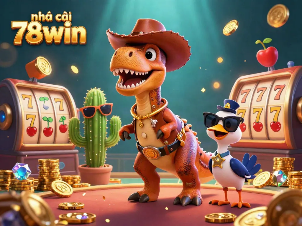 Engage in thrilling gameplay at nhà cái 78win with vibrant characters and dazzling casino elements.