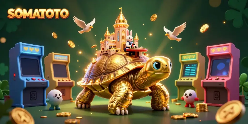 Experience the vibrant world of SOMATOTO with lively characters and dynamic casino elements.