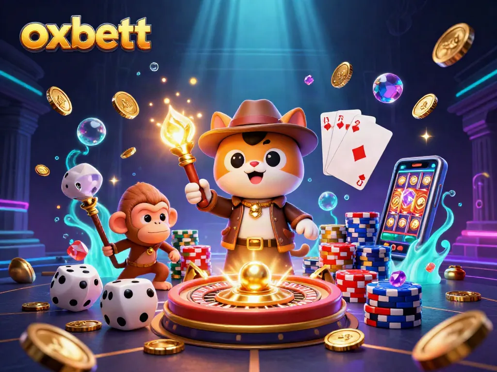 Spin the roulette wheel and win with oxbett's vibrant casino adventure illustration.