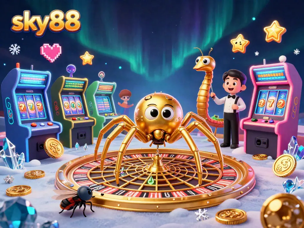 Experience thrilling action with the sky88 casino game, featuring a unique roulette web and dynamic characters.
