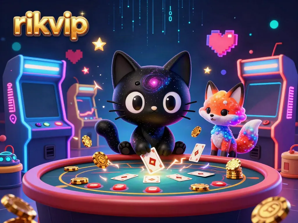 Enjoy thrilling games at rikvip with a cosmic casino vibe featuring animated characters and engaging gaming elements.