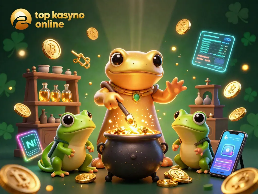 Experience the top kasyno online adventure with an alchemist turning metals into gold amidst crypto coins.