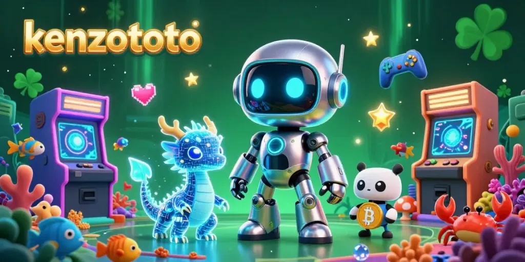 Engage in thrilling gameplay on kenzototo with a vibrant scene depicting a futuristic fish shooting game.